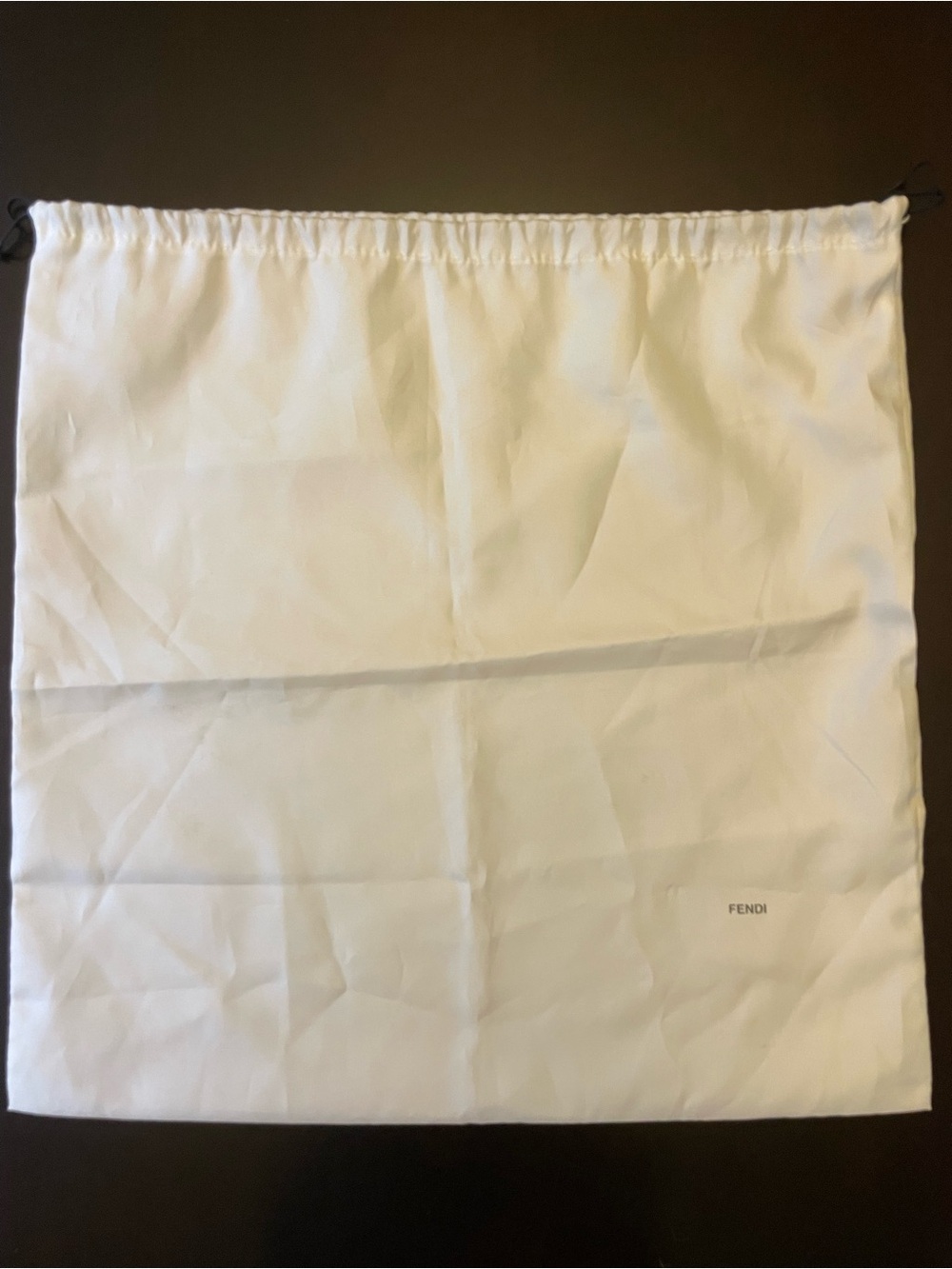Fendi Cream Drawstring Storage Pouch